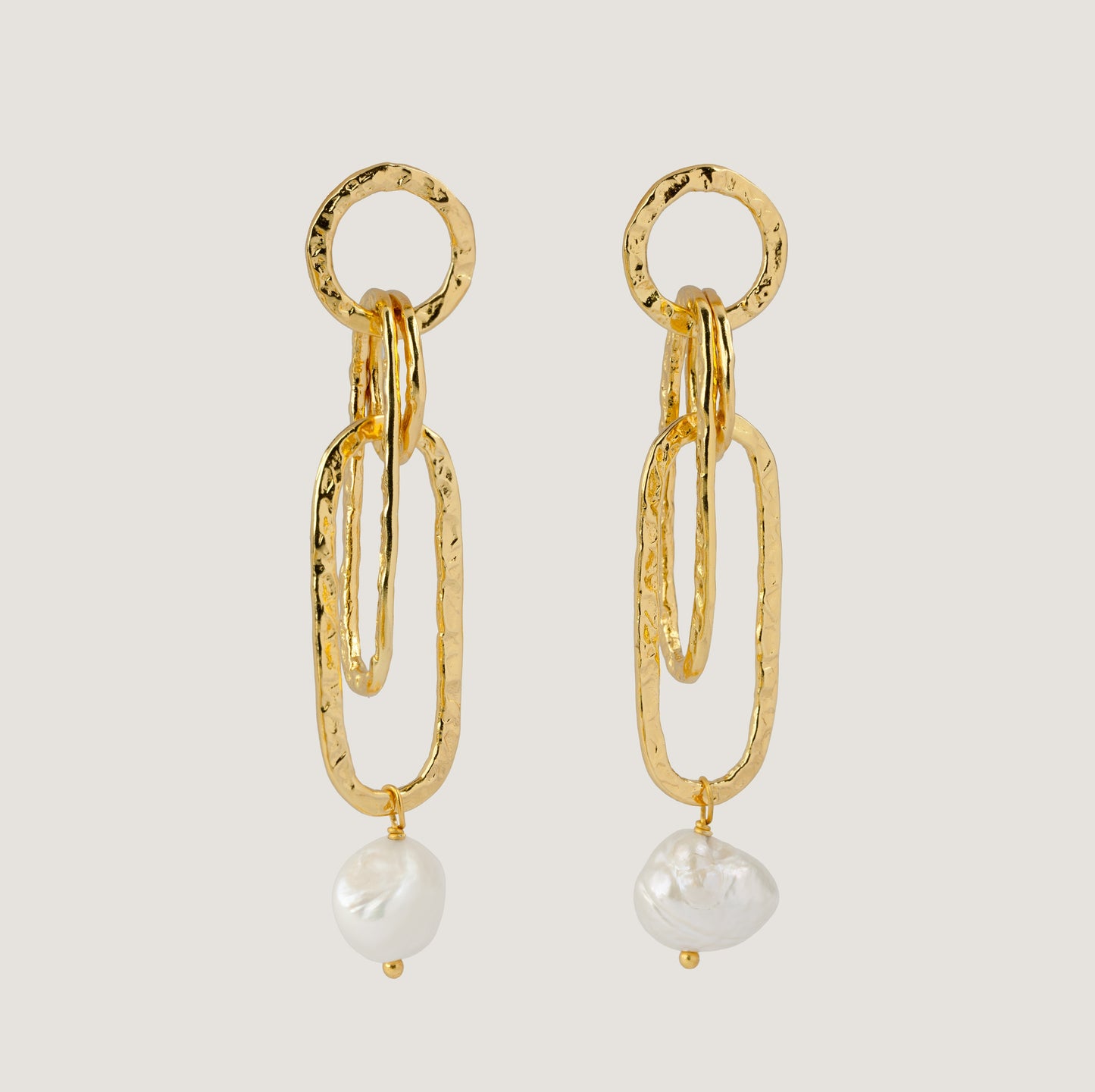 Molten Chain Drop Earrings