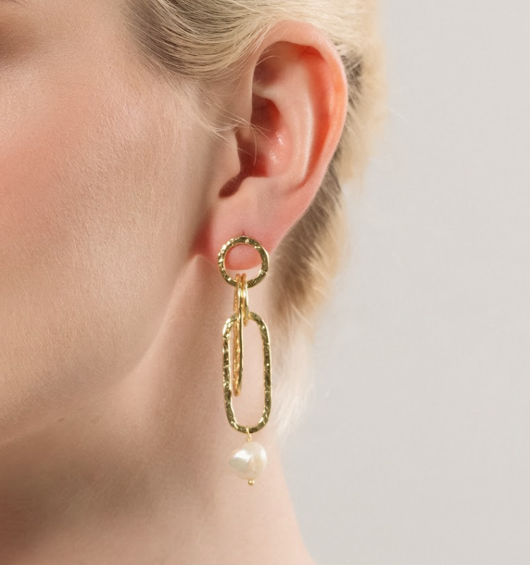 Molten Chain Drop Earrings