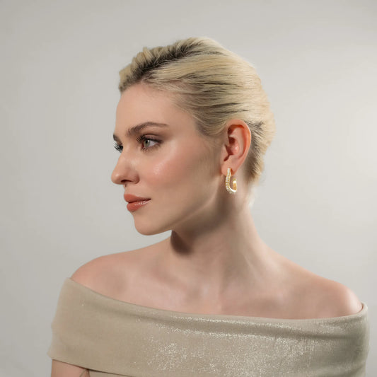 Trace Pearl Hoops