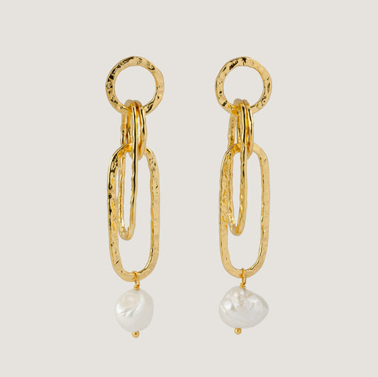 Molten Chain Drop Earrings