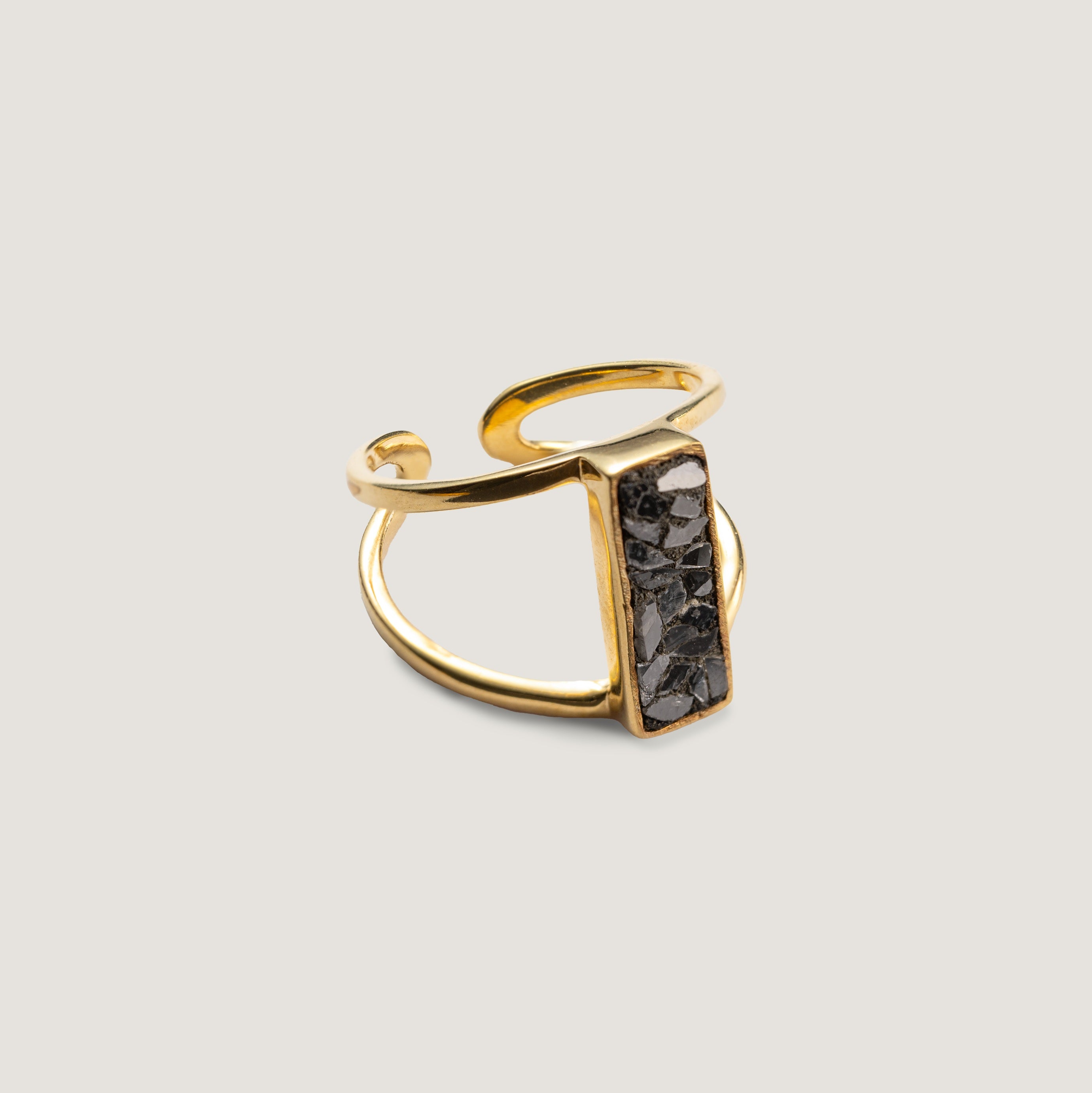 Obsidian Bar Ring